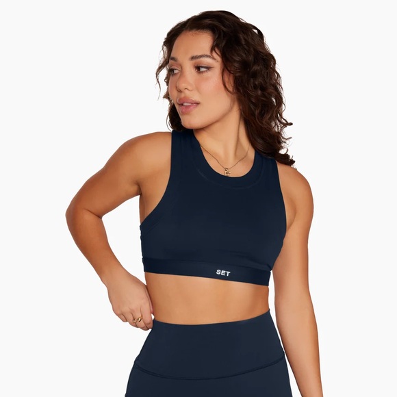 NWT Set Active Sportbody Mini High Neck Bra in Oxford - Picture 4 of 4